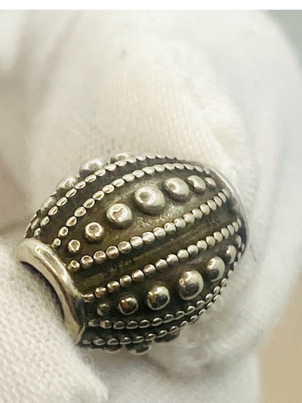 Pandora Sterling Silver Beaded Dome Charm